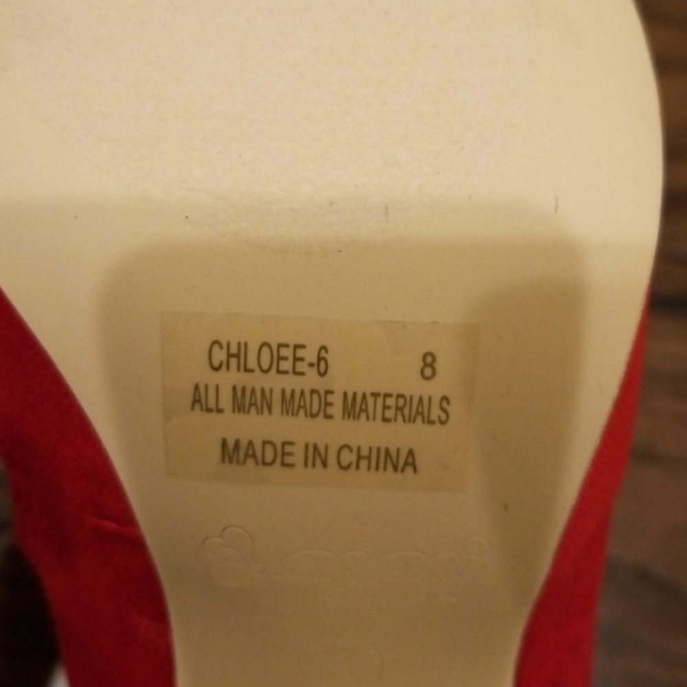Sz 7.5 Chloee Ankle Boots | Red | Lace Up - Picture 6 of 7